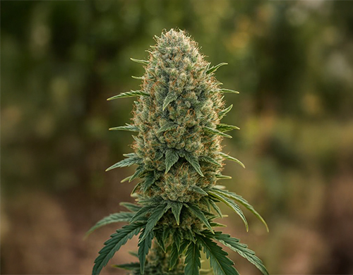 Black Dom XXL Pflanze im Freien in der Blütephase